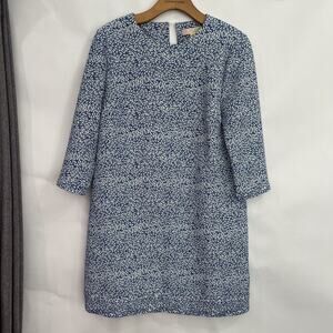 Ted Baker Navy and White Printed Shift Dress